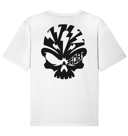 Sons of Battery® - E-MTB Brand & Community Unisex-Shirts White / XS SoB Skullhead  - Organic Relaxed Shirt E-Bike-Community