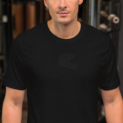 Kurzärmeliges T-Shirt - gesticktes Motiv Black on Black - Sons of Battery® - E-MTB Brand & Community
