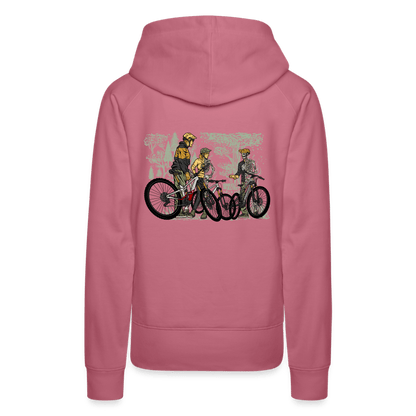 SPOD Frauen Premium Hoodie 2 Seiten - Shred or Alive - Crew - Frauen Premium Hoodie E-Bike-Community