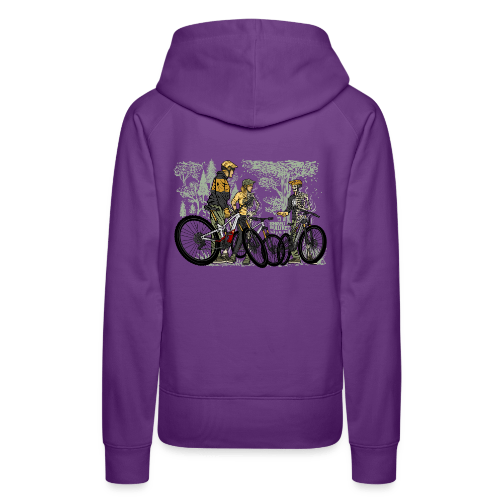 SPOD Frauen Premium Hoodie 2 Seiten - Shred or Alive - Crew - Frauen Premium Hoodie E-Bike-Community