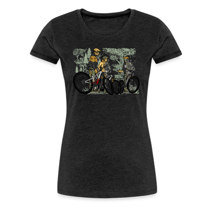 SPOD Frauen Premium T-Shirt Anthrazit / S Shred or Alive - Crew - Frauen Premium T-Shirt E-Bike-Community