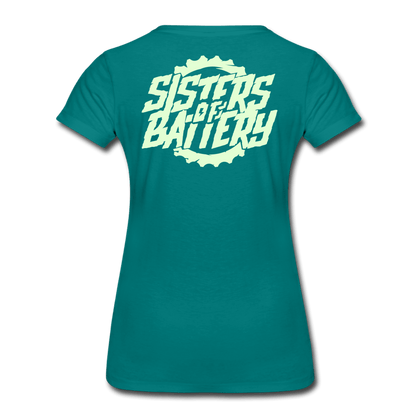 Sisters of Battery - Glow in the Dark - Frauen Premium T-Shirt - Sons of Battery® - E-MTB Brand & Community