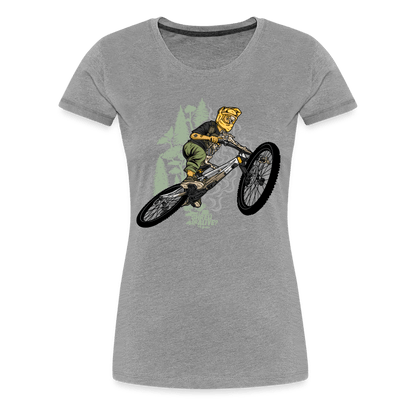 SPOD Frauen Premium T-Shirt Grau meliert / S Shred or Alive - Jumper - Frauen Premium T-Shirt E-Bike-Community