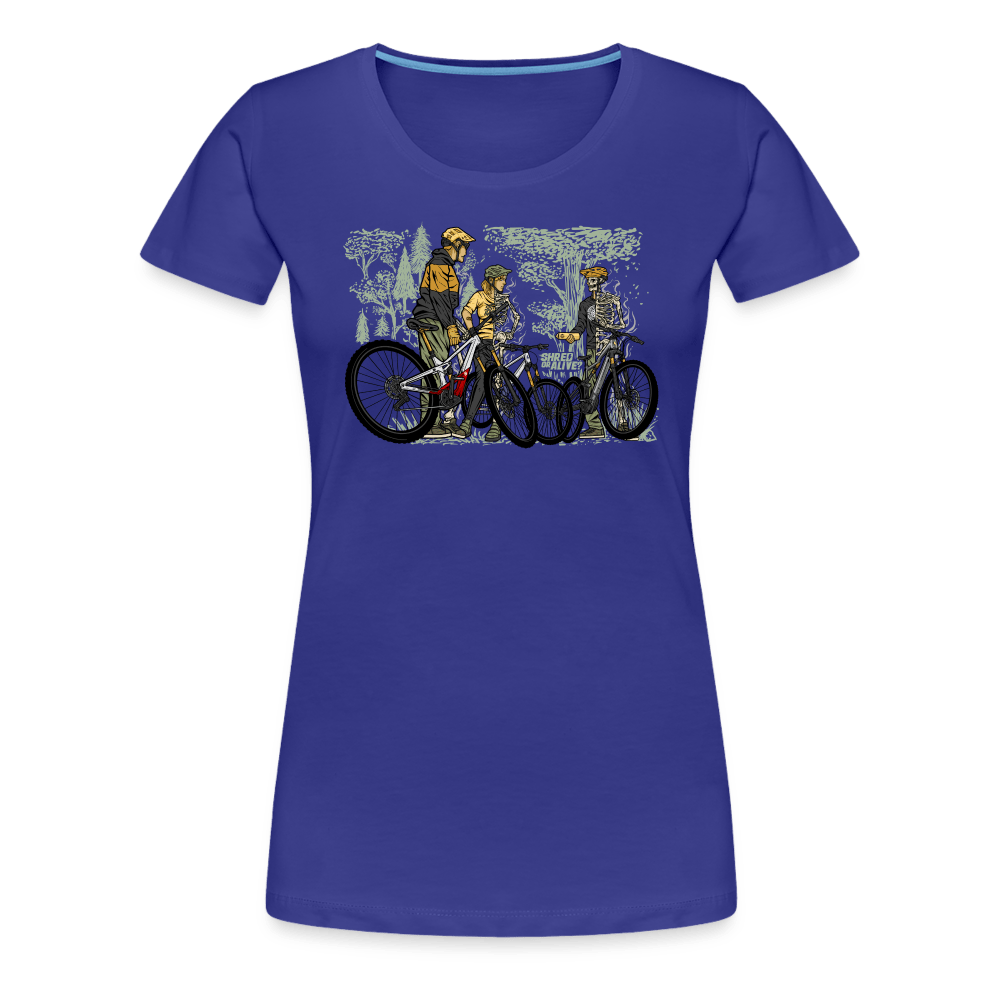 SPOD Frauen Premium T-Shirt Königsblau / S Shred or Alive - Crew - Frauen Premium T-Shirt E-Bike-Community