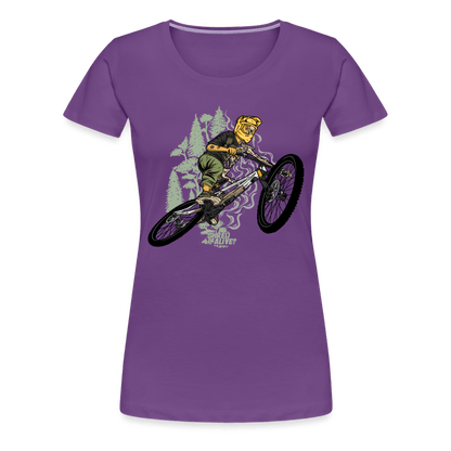 SPOD Frauen Premium T-Shirt Lila / S Shred or Alive - Jumper - Frauen Premium T-Shirt E-Bike-Community