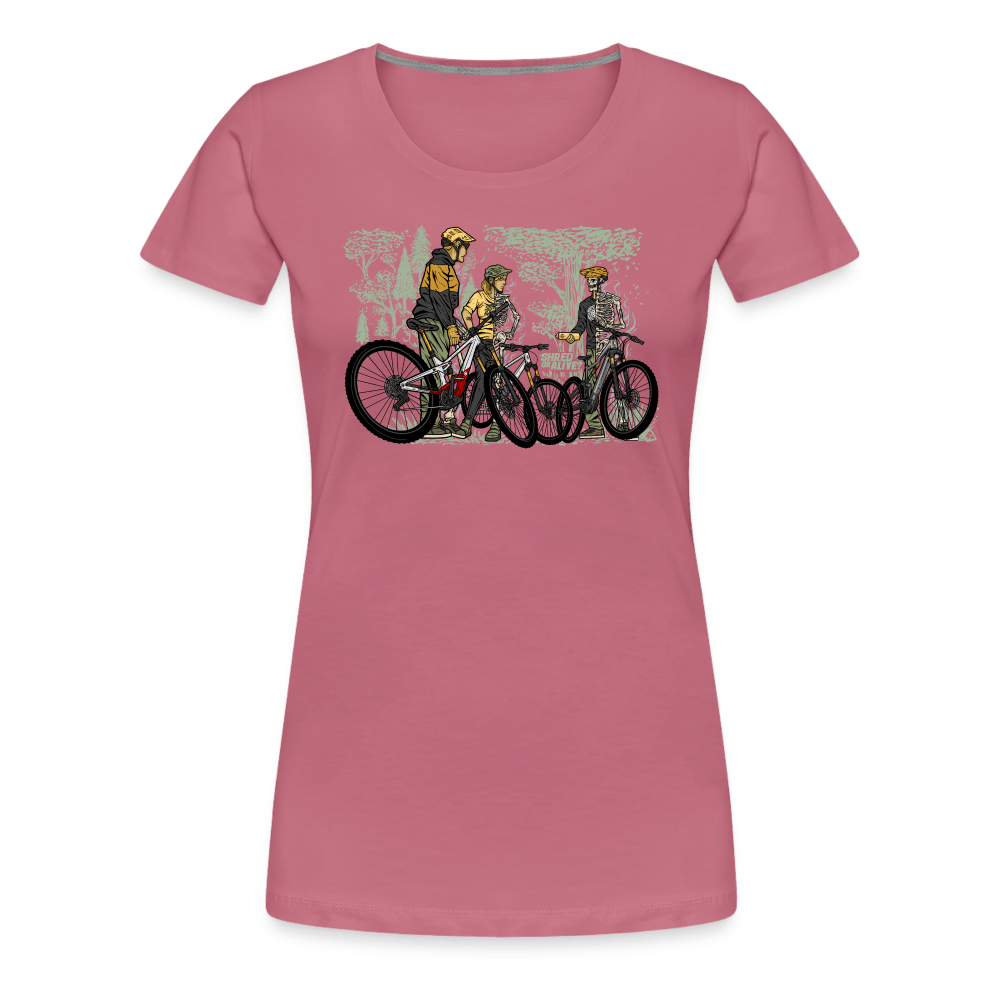 SPOD Frauen Premium T-Shirt Malve / S Shred or Alive - Crew - Frauen Premium T-Shirt E-Bike-Community