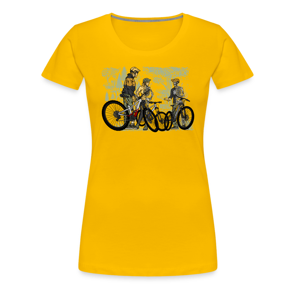 SPOD Frauen Premium T-Shirt Sonnengelb / S Shred or Alive - Crew - Frauen Premium T-Shirt E-Bike-Community