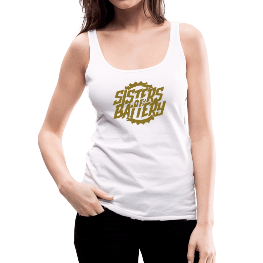 Sisters of Battery - GOLD EDITION - Front Frauen Premium Tank Top - Sons of Battery® - E-MTB Brand & Community