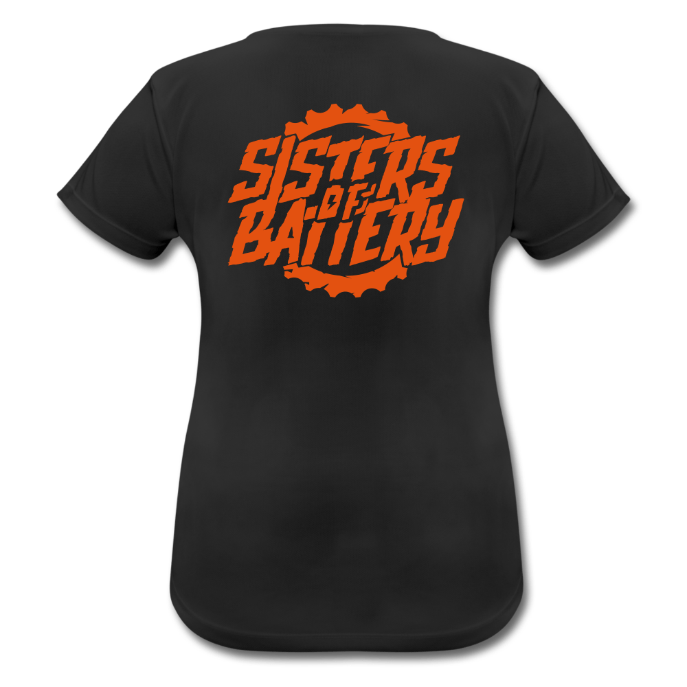 Sisters of Battery - Neonorange - Frauen T-Shirt atmungsaktiv - Sons of Battery® - E-MTB Brand & Community