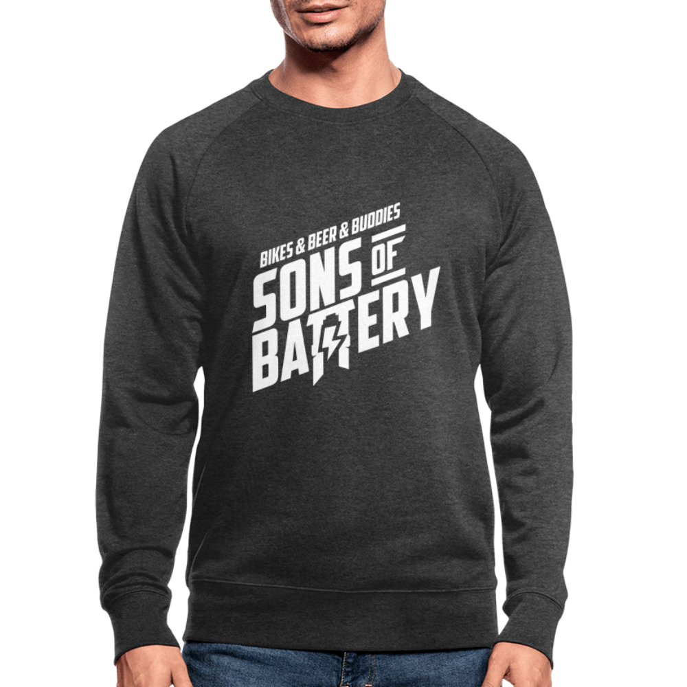 3b White - Männer Bio-Sweatshirt von Stanley & Stella - Sons of Battery® - E-MTB Brand & Community