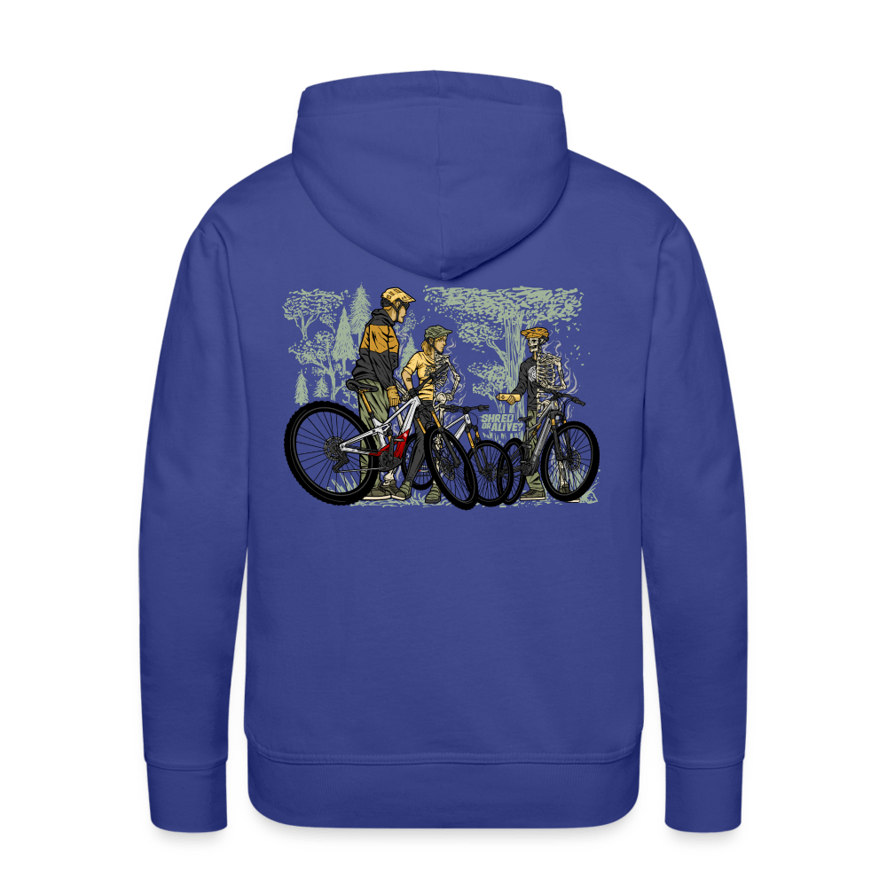 SPOD Männer Premium Hoodie 2 Seiten -Shred or Alive - Crew - Men’s Premium Hoodie E-Bike-Community