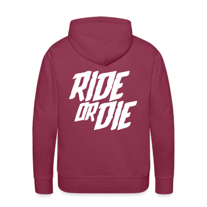 SPOD Männer Premium Hoodie Bordeaux / S Ride or Die - Premium Hoodie E-Bike-Community