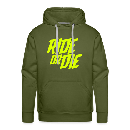 SPOD Männer Premium Hoodie Olivgrün / S Ride or Die - Men’s Premium Hoodie E-Bike-Community