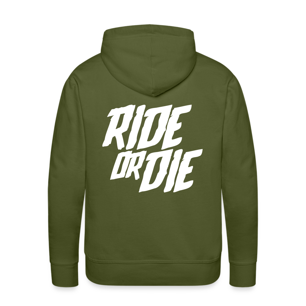 SPOD Männer Premium Hoodie Olivgrün / S Ride or Die - Premium Hoodie E-Bike-Community