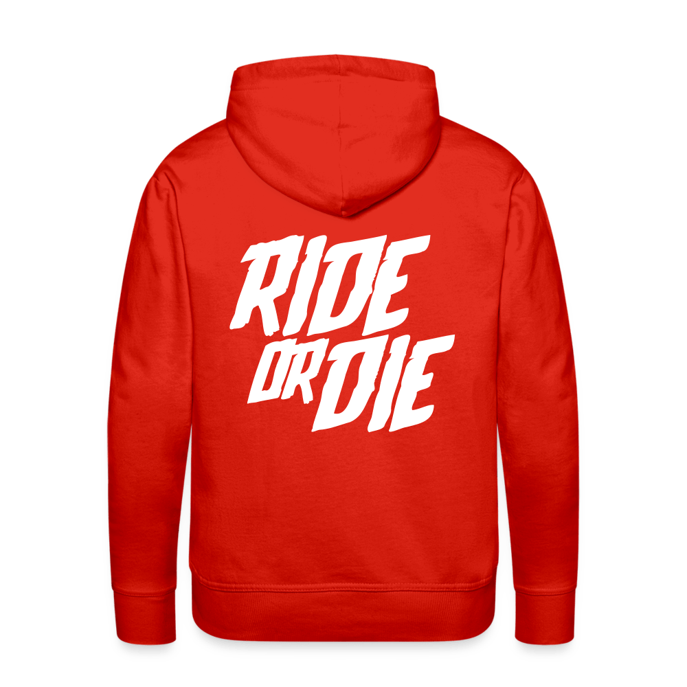 SPOD Männer Premium Hoodie Rot / S Ride or Die - Premium Hoodie E-Bike-Community