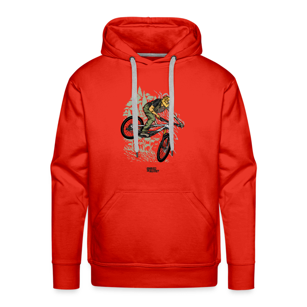 SPOD Männer Premium Hoodie Rot / S Shred or Alive? 2022Men’s Premium Hoodie E-Bike-Community