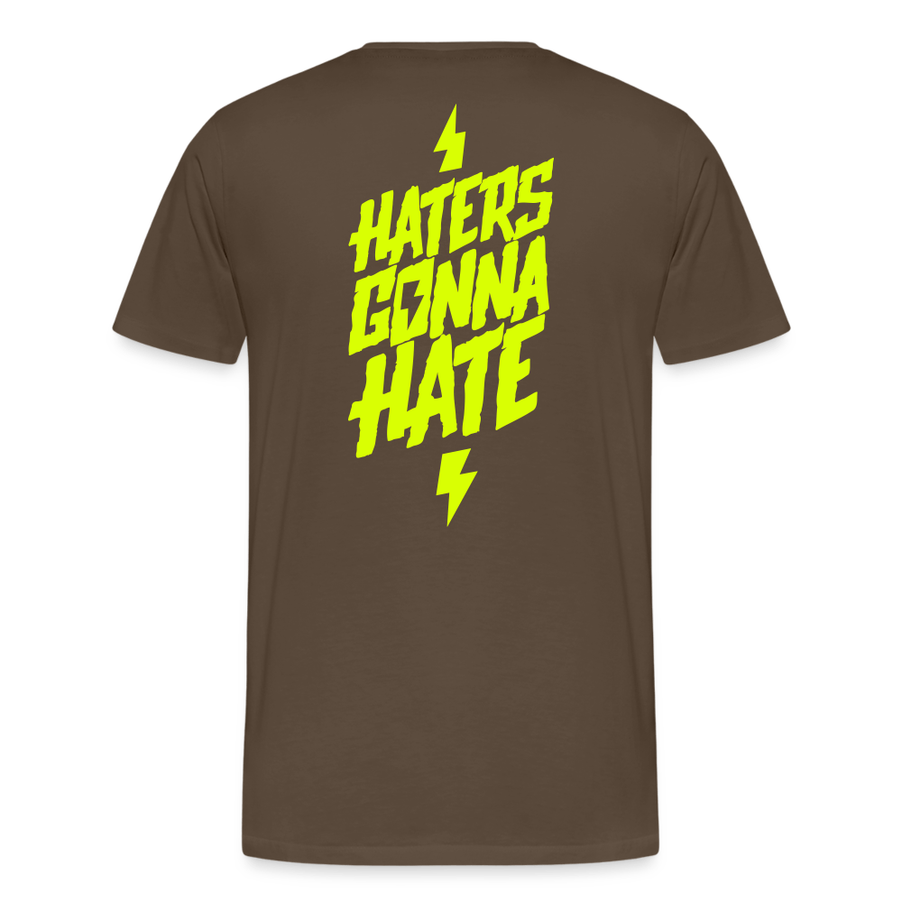 SPOD Männer Premium T-Shirt | Spreadshirt 812 Edelbraun / S Haters gonna Hate - Männer Premium T-Shirt E-Bike-Community