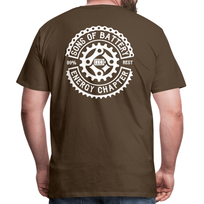 OG Logo Backprint - Männer Premium T-Shirt - Sons of Battery® - E-MTB Brand & Community