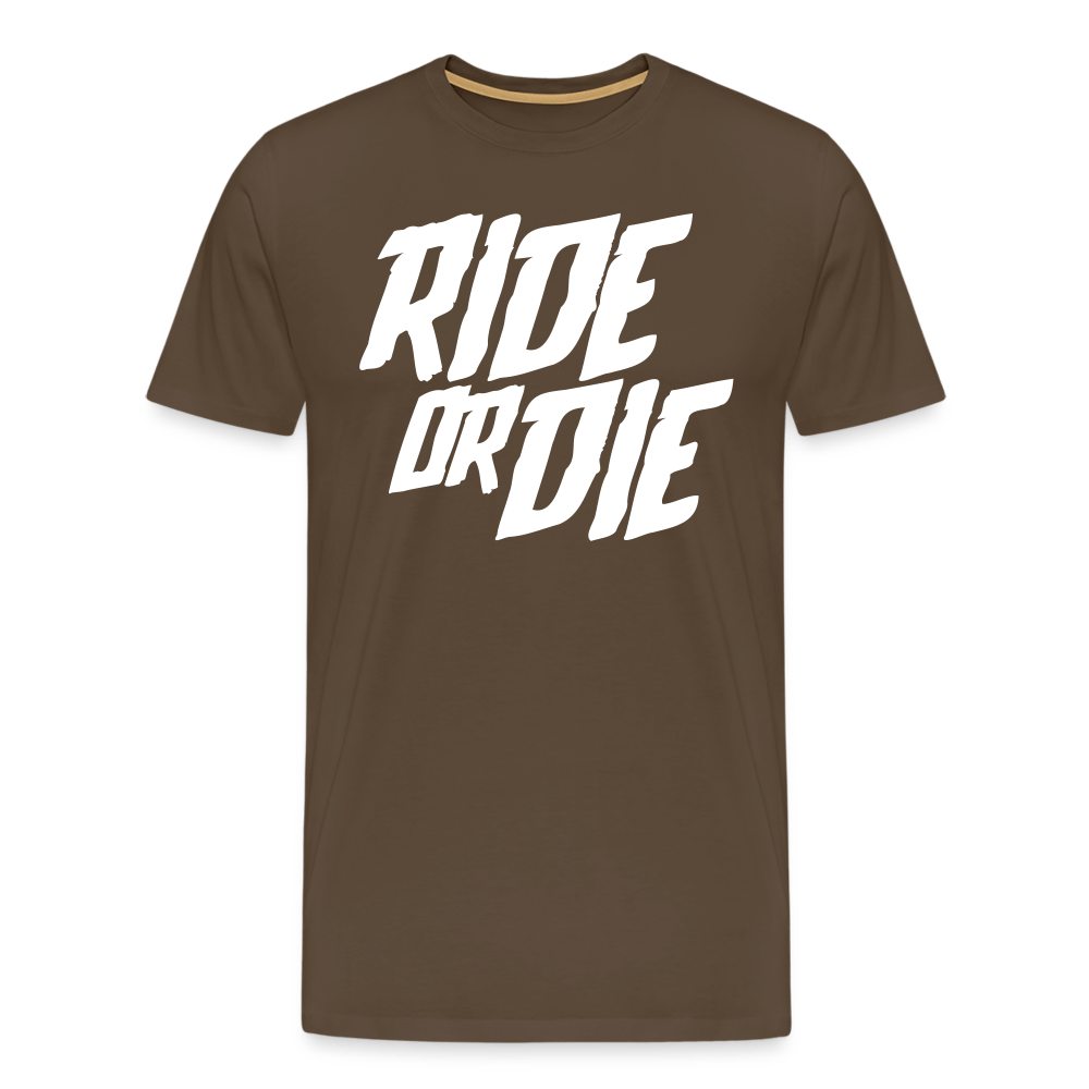 SPOD Männer Premium T-Shirt | Spreadshirt 812 Edelbraun / S Ride or Die - Männer Premium T-Shirt bis 5XL E-Bike-Community