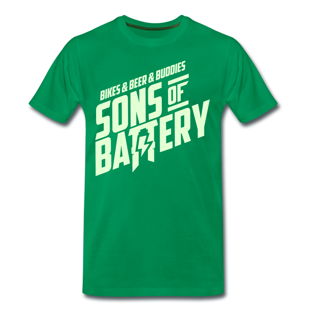 3B's - Glow in the Dark -Männer Premium T-Shirt - Sons of Battery® - E-MTB Brand & Community