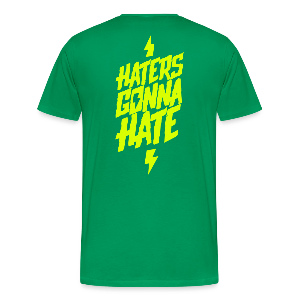 SPOD Männer Premium T-Shirt | Spreadshirt 812 Kelly Green / S Haters gonna Hate - Männer Premium T-Shirt E-Bike-Community
