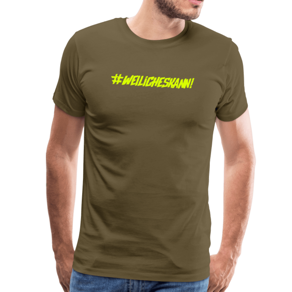 SPOD Männer Premium T-Shirt | Spreadshirt 812 Khaki / S WEILICHESKANN - SONS OF BATTERY - Männer Premium T-Shirt E-Bike-Community