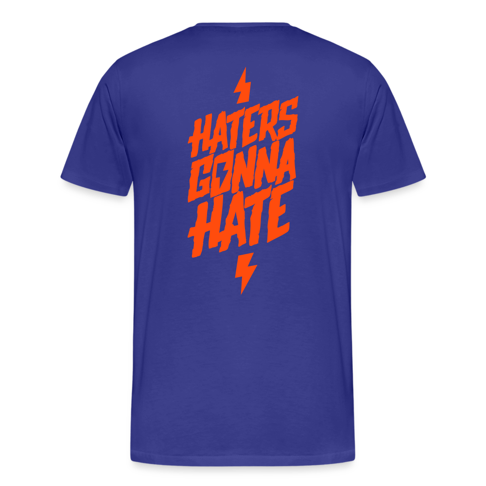 SPOD Männer Premium T-Shirt | Spreadshirt 812 Königsblau / S Haters gonna hate - Neonorange - Männer Premium T-Shirt E-Bike-Community