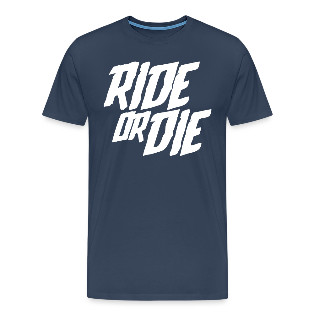 SPOD Männer Premium T-Shirt | Spreadshirt 812 Navy / S Ride or Die - Männer Premium T-Shirt bis 5XL E-Bike-Community