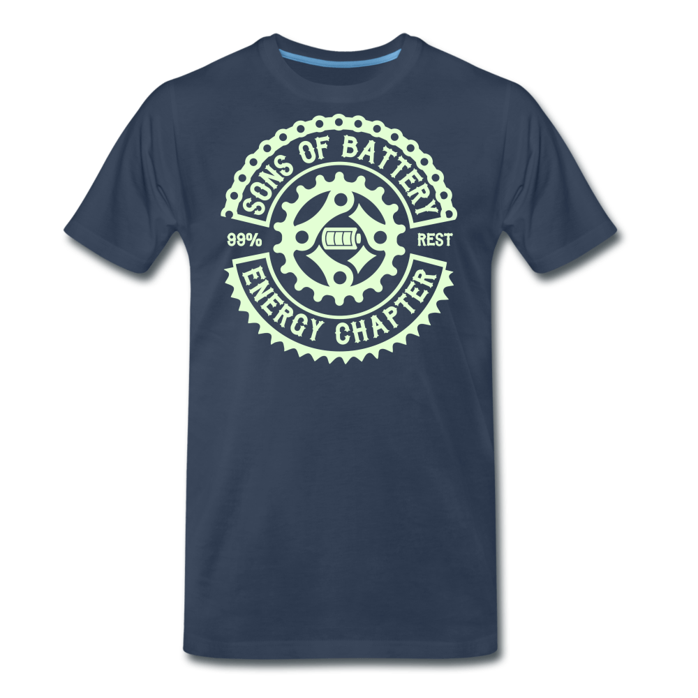 Sons of Battery Rocker Classic - Glow in the Dark -Männer Premium T-Shirt - Sons of Battery® - E-MTB Brand & Community