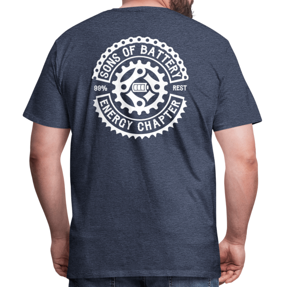 SPOD Männer Premium T-Shirt | Spreadshirt 812 OG Logo Backprint - Männer Premium T-Shirt E-Bike-Community