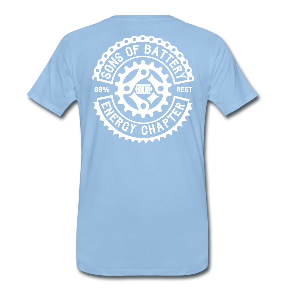 SPOD Männer Premium T-Shirt | Spreadshirt 812 OG Logo Backprint - Männer Premium T-Shirt E-Bike-Community