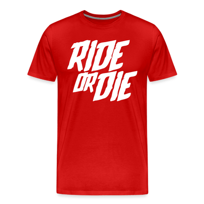 SPOD Männer Premium T-Shirt | Spreadshirt 812 Rot / S Ride or Die - Männer Premium T-Shirt bis 5XL E-Bike-Community