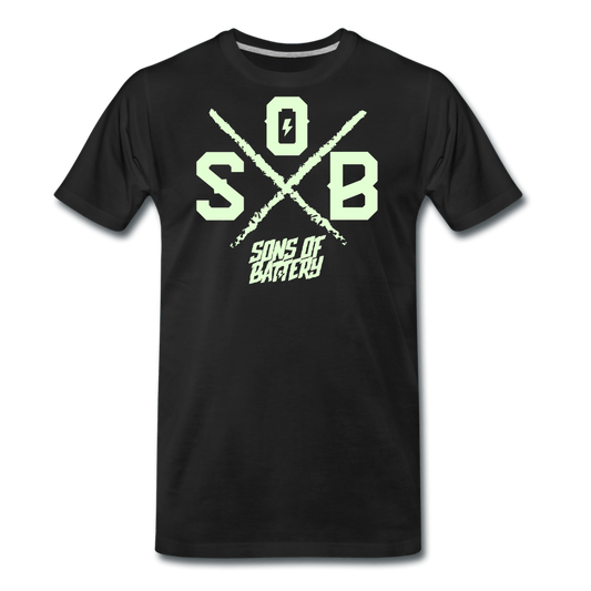 SOB Cross - Glow in the Dark - Männer Premium T-Shirt - Sons of Battery® - E-MTB Brand & Community