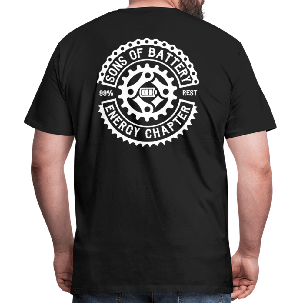 OG Logo Backprint - Männer Premium T-Shirt - Sons of Battery® - E-MTB Brand & Community