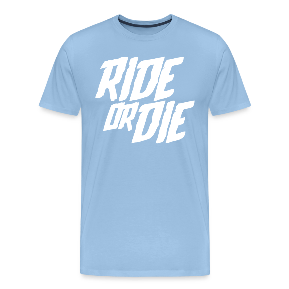 SPOD Männer Premium T-Shirt | Spreadshirt 812 Sky / S Ride or Die - Männer Premium T-Shirt bis 5XL E-Bike-Community