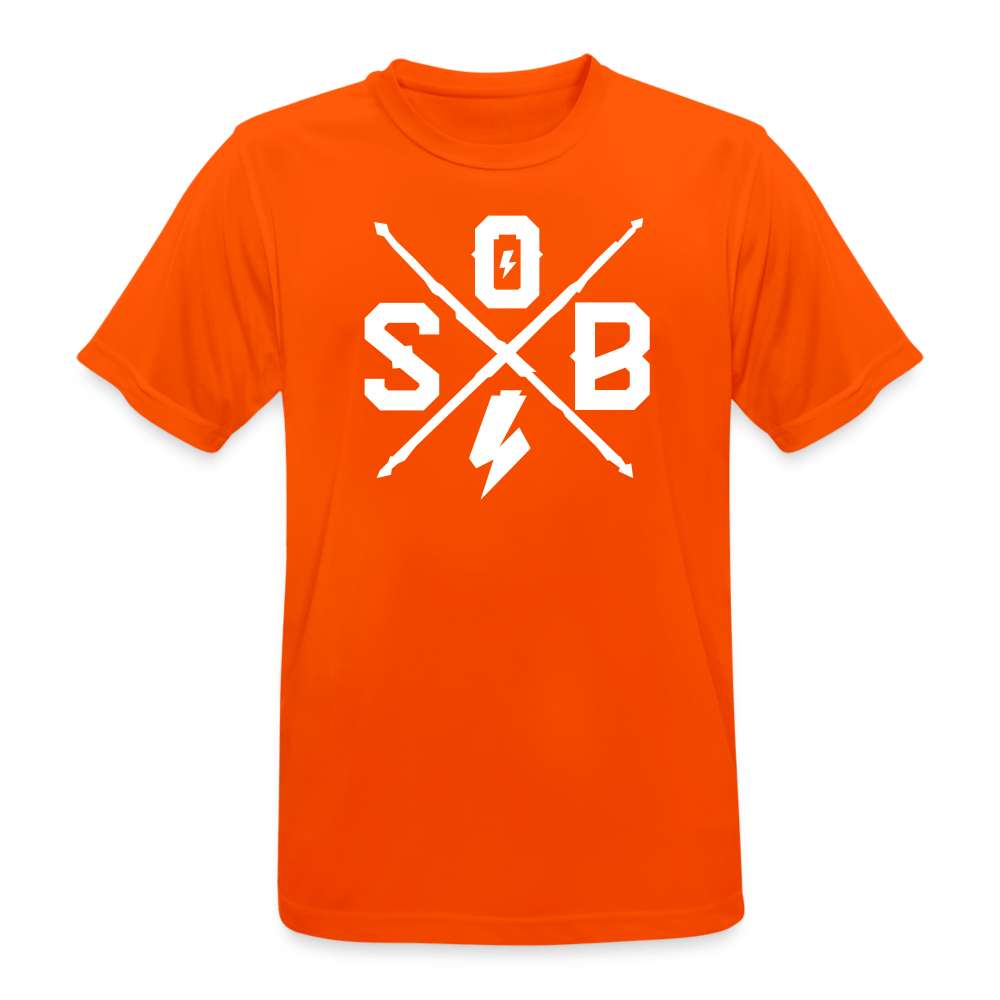 SPOD Männer T-Shirt atmungsaktiv Neonorange / S Cross Logo -Männer T-Shirt atmungsaktiv E-Bike-Community