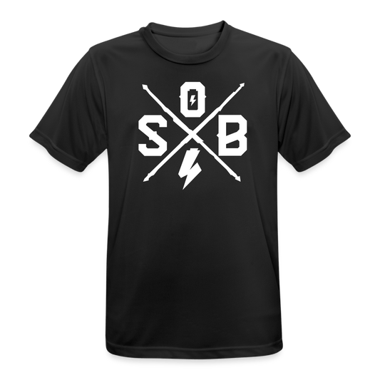 SPOD Männer T-Shirt atmungsaktiv Schwarz / S Cross Logo -Männer T-Shirt atmungsaktiv E-Bike-Community