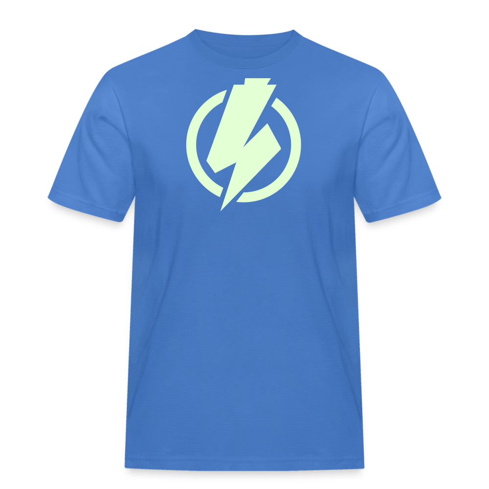 SPOD Männer Workwear T-Shirt Blau / S Lightning - Glow in the Dark - Männer Russell Athletic E-Bike-Community
