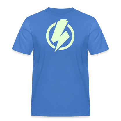 SPOD Männer Workwear T-Shirt Blau / S Lightning - Glow in the Dark - Männer Russell Athletic E-Bike-Community