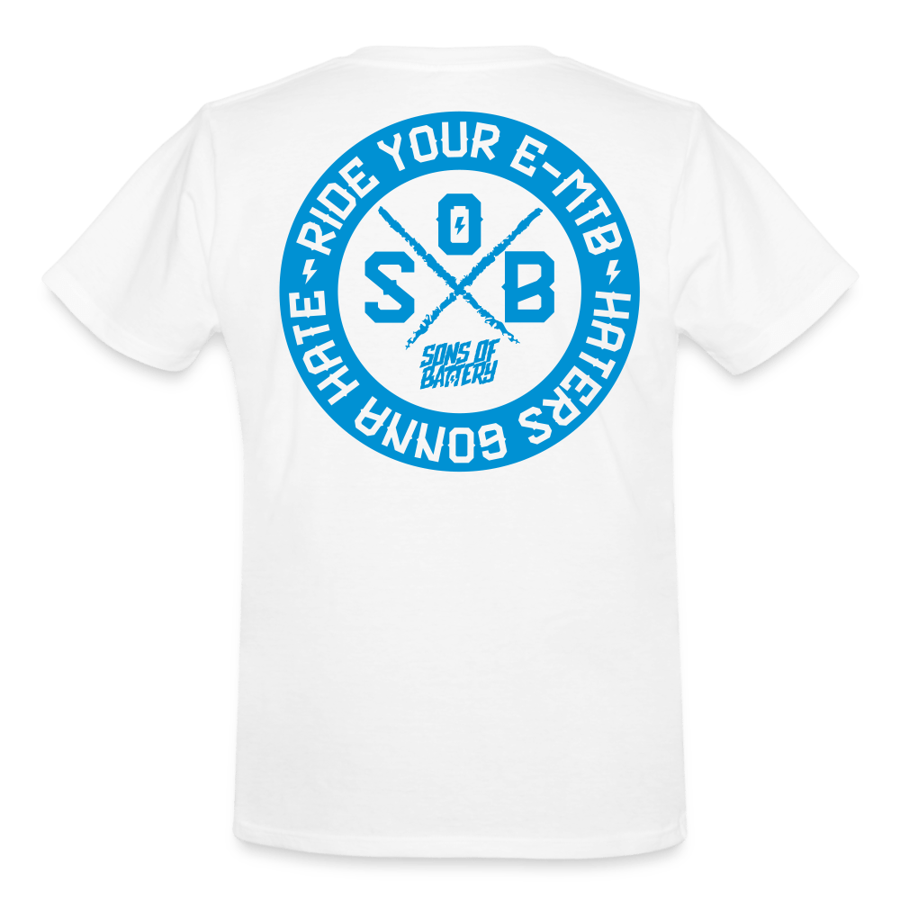 SPOD Männer Workwear T-Shirt Blue Line - Haters - Russell Athletics E-Bike-Community