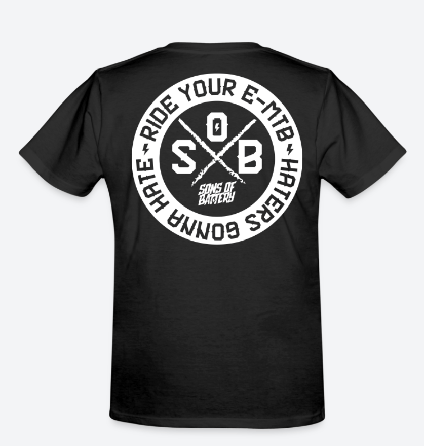 SPOD Männer Workwear T-Shirt Cross / Haters - 2 Side - Russel Athletics T-Shirt E-Bike-Community