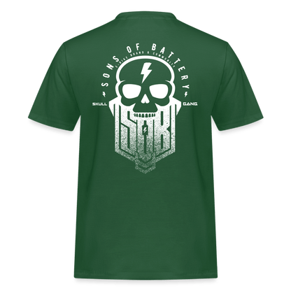 SPOD Männer Workwear T-Shirt Cross / Skullgang Grunge Logo -Front/ Back - Männer Workwear T-Shirt E-Bike-Community
