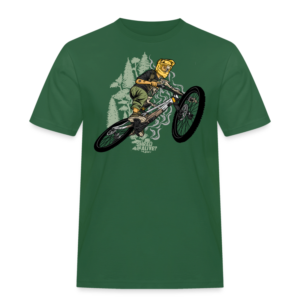 SPOD Männer Workwear T-Shirt Flaschengrün / S Shred or Alive - Jumper - Männer Workwear T-Shirt E-Bike-Community