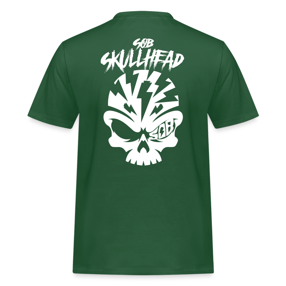SPOD Männer Workwear T-Shirt Flaschengrün / S Skullhead - Titel - Männer Russell Shirt E-Bike-Community