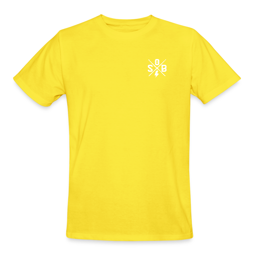 SPOD Männer Workwear T-Shirt Gelb / S Cross / Haters - 2 Side - Russel Athletics T-Shirt E-Bike-Community