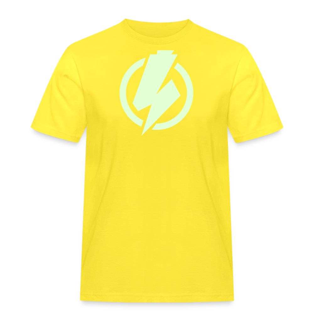 SPOD Männer Workwear T-Shirt Gelb / S Lightning - Glow in the Dark - Männer Russell Athletic E-Bike-Community