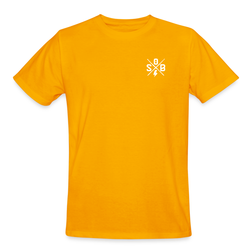 SPOD Männer Workwear T-Shirt Gold / S Cross / Haters - 2 Side - Russel Athletics T-Shirt E-Bike-Community