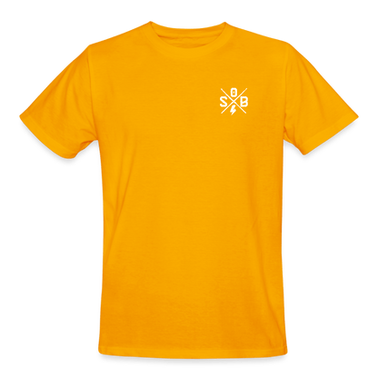 SPOD Männer Workwear T-Shirt Gold / S Cross / Haters - 2 Side - Russel Athletics T-Shirt E-Bike-Community