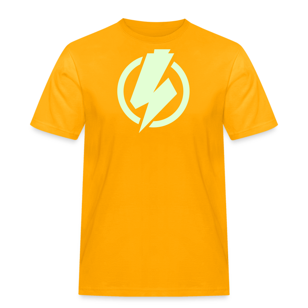 SPOD Männer Workwear T-Shirt Gold / S Lightning - Glow in the Dark - Männer Russell Athletic E-Bike-Community