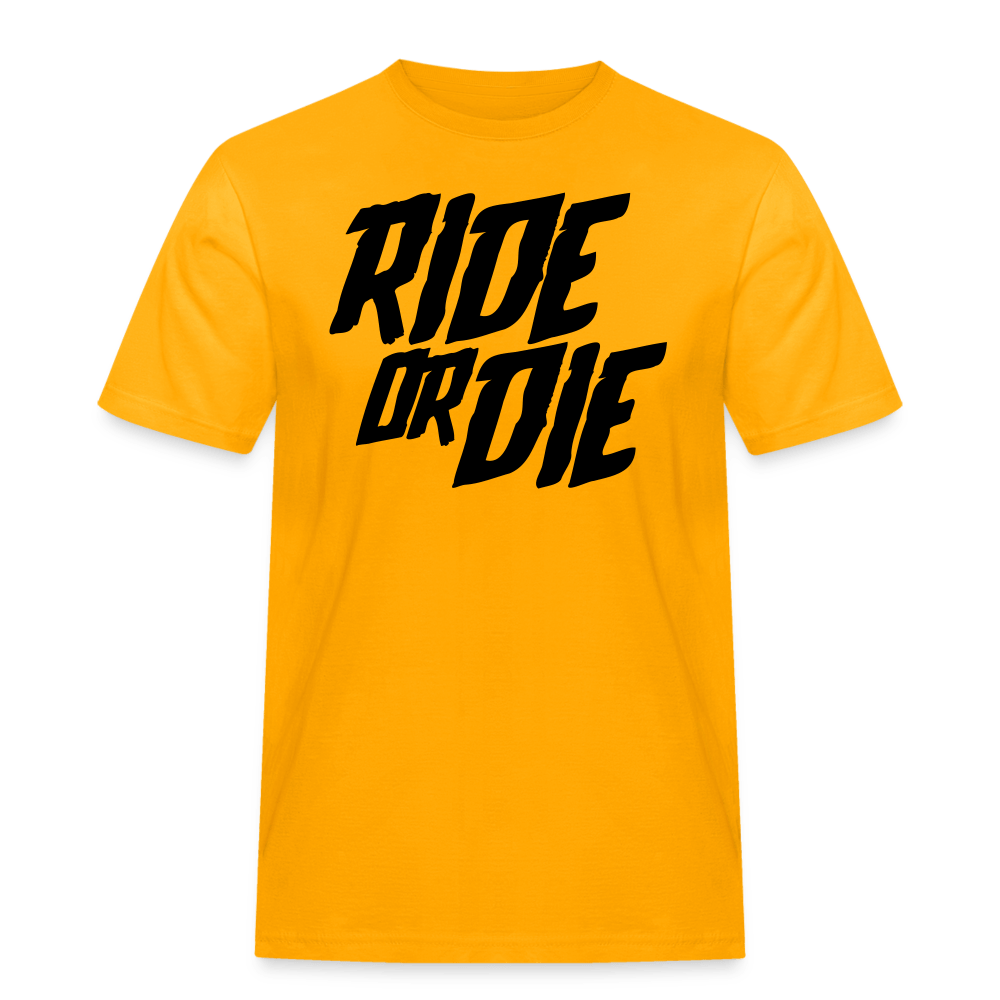 SPOD Männer Workwear T-Shirt Gold / S Ride or Die - Russell Athletic Shirt E-Bike-Community